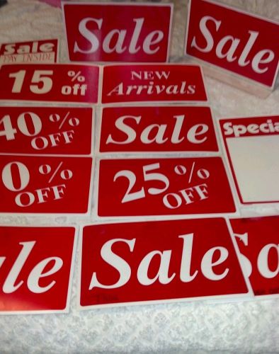 Signs for Retail with 2 Acrylic Sign Holders Flat &amp; 3 Double Acrylic Sign Holder