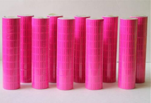 50,000pc Tags Labels PINK color with lines for Mx-5500 price sticker 10 tubes