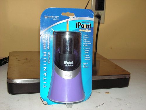 Westcott ipoint evolution titanium bonded pencil sharpener light purple for sale