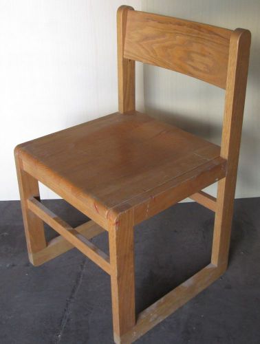 7 VINTAGE OAK WOODEN RESTAURANT CHAIRS  CAFE