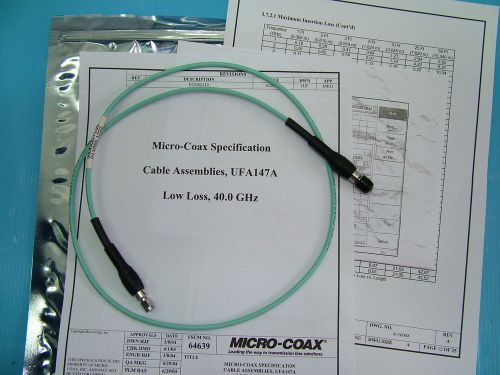 40GHz 2.92mm 1M Cable Low Loss UFA147A (M) (M) + Full Specs