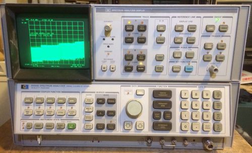 HP 8566B Spectrum Analyzer 100 Hz To 22 GHz with Cables And Display