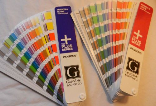 PANTONE formula color guide PLUS series solid coated uncoated set * hardly used