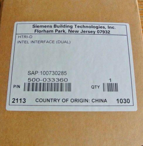 NEW IN BOX Siemens HTRI-D Intelligent Interface Module 500-033360