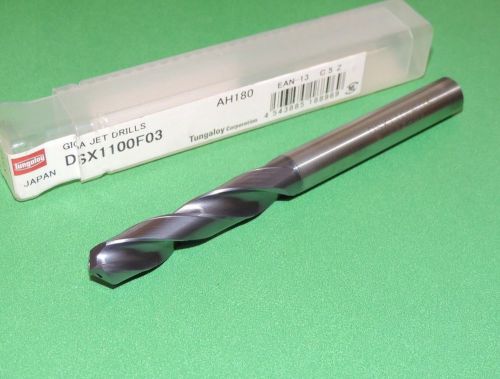 Tungaloy 11mm Solid Carbide Coolant Fed Drill 3xD TiALN (DSX1100F03) GIGA JET