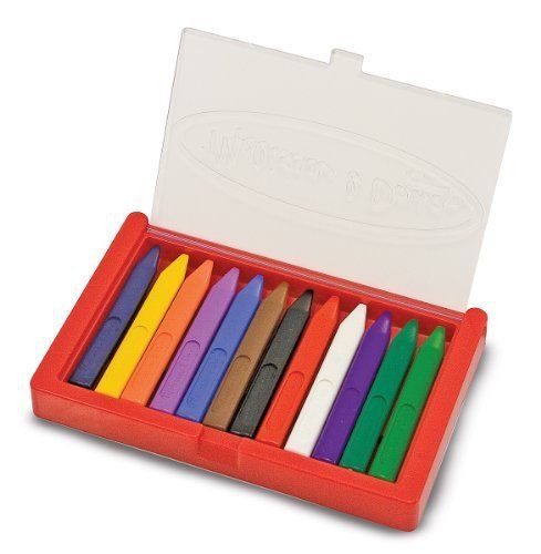 New melissa &amp; doug triangular crayon set  12 piece for sale