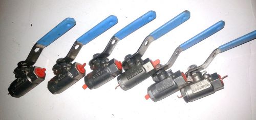 LOT OF 6 New MILWAUKEE Ball Valve 1/4 In CF8M Stainless Steel 10 Series