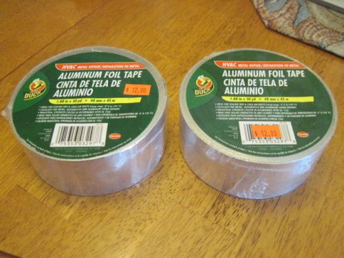 TWO ROLLS OF Duck Aluminum Foil Metal Repair Tape - 1.88 &#034;x50 yd