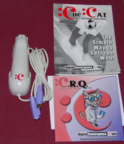 Cue Cat Barcode Scanner With Instructions &amp; Software!