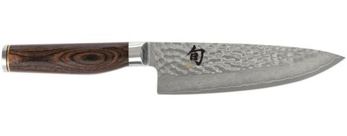 Shun premier 6&#034; chef&#039;s cook knife w/ vg10 blade &amp; pakka walnut handle tdm0723 for sale