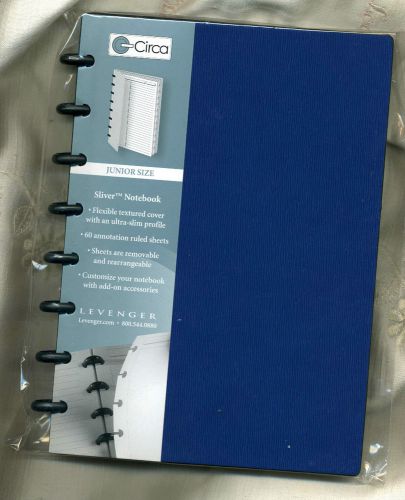 By Levenger - Circa  Sliver Foldover Notebook BLUE - NEW and sealed- JUNIOR