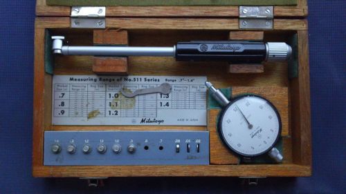 Mitutoyo dial bore gage .7-1.4&#039;&#039; nice  no. 511/ .0005&#039;&#039; for sale