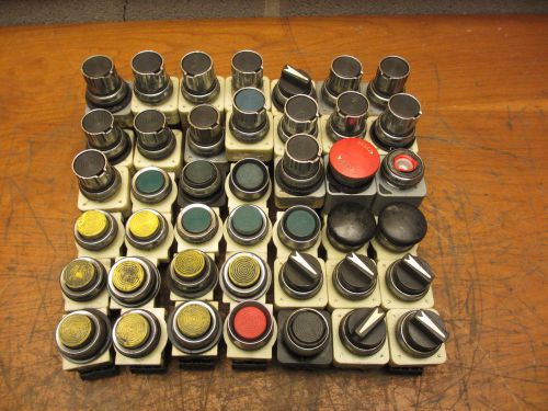 FUJI AH30 Lot of 42 Industrial Control Buttons &amp; Switches AH30-E AH30-S2 &amp; MORE!