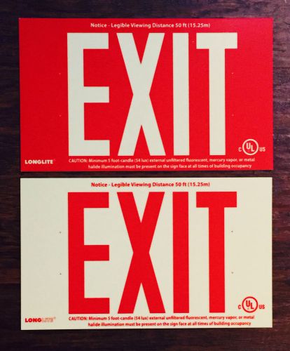 Photoluminescent exit sign - ul certified - 50ft viewing dist. - (13&#034;w x 7.75&#034;h) for sale