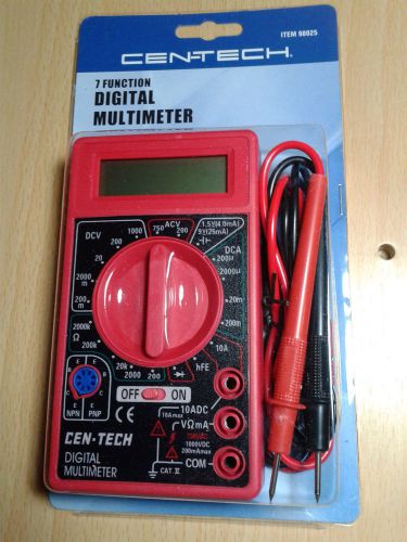 Cen-tech 7 function digital volt ohm meter - very accurate - nice in package for sale