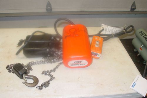 Cm shopstar 600lb electric chain hoist 10&#039; lift for sale