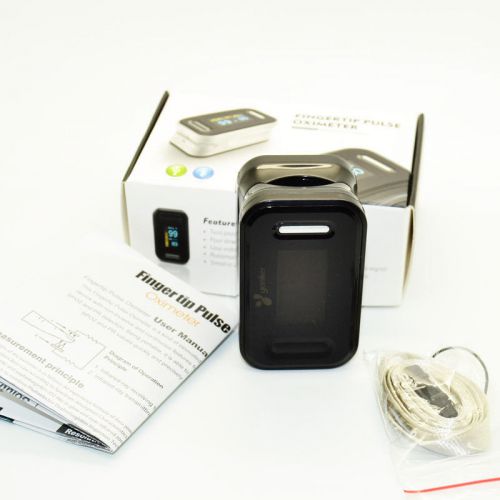Bid Black CE OLED Fingertip oxymeter spo2,PR monitor Blood Oxygen Pulse Oximeter