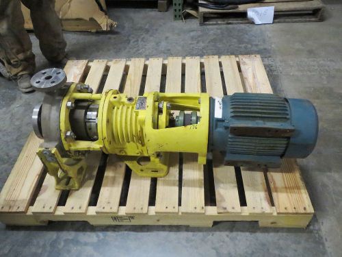 A w chesterton 1 x 2-10 ss pump w/reliance 5 hp motor, 1750 rpm, 230/460 volt for sale
