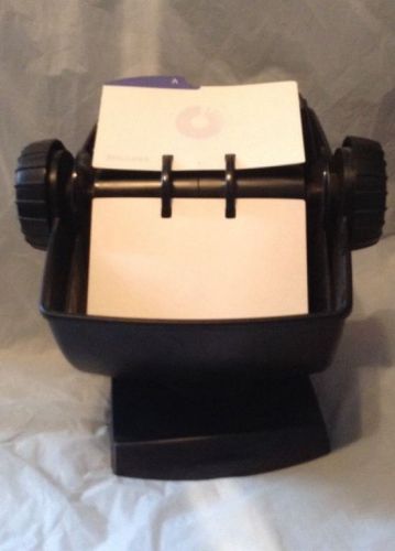 Rolodex Rotary Covered Card File Cards &amp; Dividers Large Size Swivel