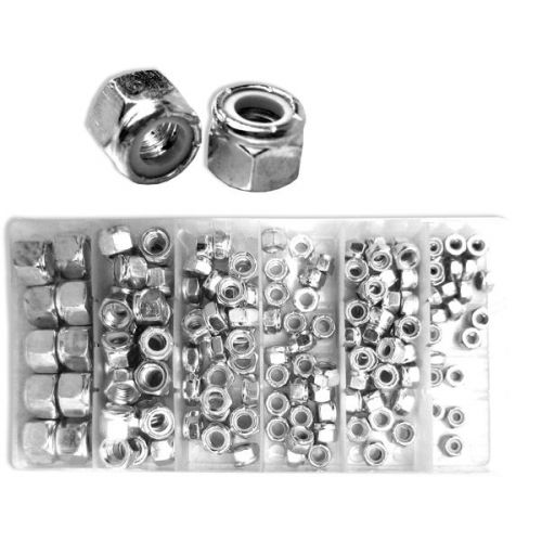 150pc Nylon Lock Nut Assortment Hardware Kit  w/ Case