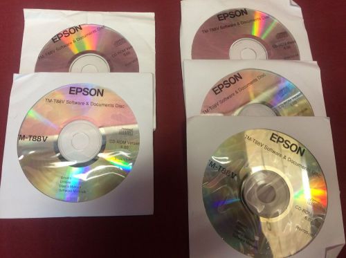 Lot Of 5 Epson TM-T88V Point of Sale Thermal Printer INSTALLATION DISC ONLY