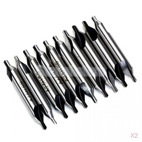 20pcs 2.5mm high-speed steel combined countersink center drill bit set tool 60° for sale