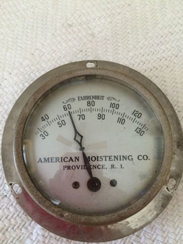 Vintage Temperature Gauge American Moistening Co. Providence R.I.  Gauges