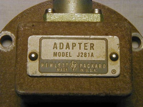 HP, Hewlett-Packard, Agilent J281A Waveguide to Coax Adapter, 5.30 to 8.20 GHz.