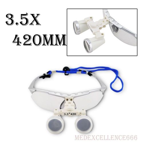 Dental Surgical medical Binocular Optical Glass Loupes 3.5X 420mm  CE FDA