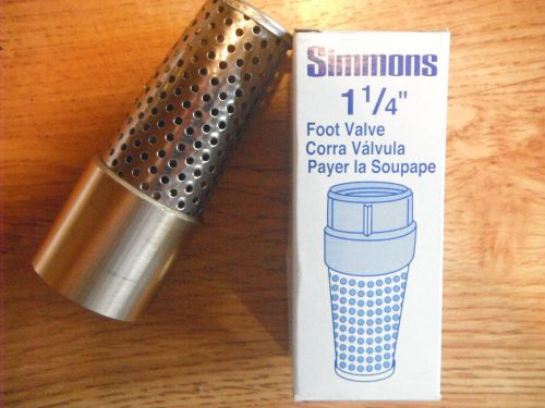 Brass foot valve 1 1/4 inch simmons mfg. 404sb made in usa lead free new in box! for sale