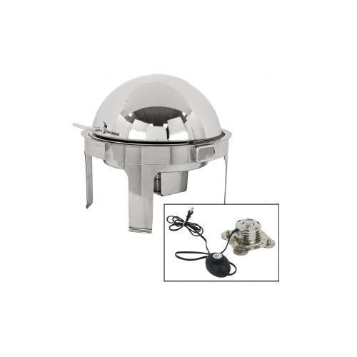 Classic empire style round chafing dish with magnetic electric heater for sale