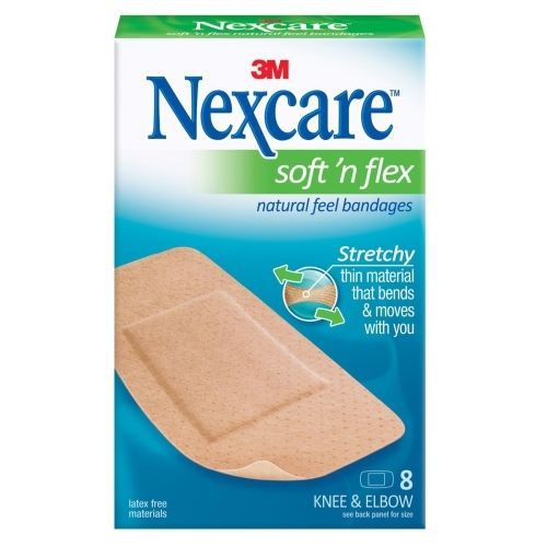 3M Nexcare Knee Comfort Bandage - 1.88&#034; x 4&#034; - 8/Pack - Tan - MMM57108