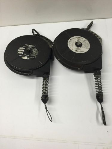 2pc hubbell usa torque reel adjustable tool hoist balancer 16-23lb cap bg20-sh for sale