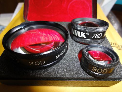 Volk 20D 78D and 90D lenses in carrying case