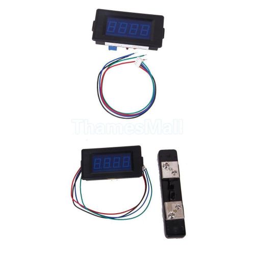 3  1/2  blue led digital ammeter ampere meter 20a + 3  1/2  blue led volt meter 200v for sale