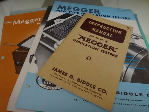 Electrical Engineering Megger Manuals Resistance Insulation Vintage Booklets (7)