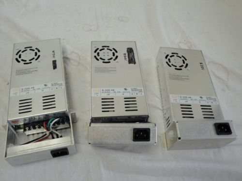(3) Mean Well DC Output Power Supplies 320W 48VDC S-320-48 FAST SHIPPING!