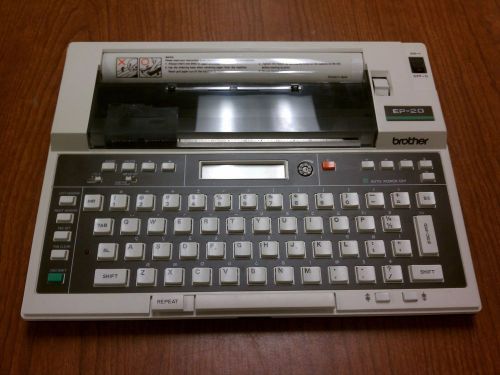 Brother EP-20 Word Processor Portable Typewriter  TEST WORKING -OO1080