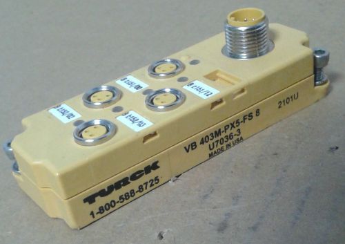 Turck VB 403M-PX5-FS 8 Cordset Multibox Plug Receptacle U7036-3