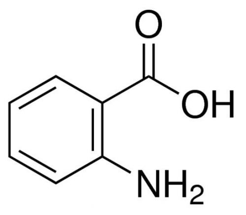 Anthranilic acid, 2-aminobenzoic acid, reagent, 98,0+%, 50g