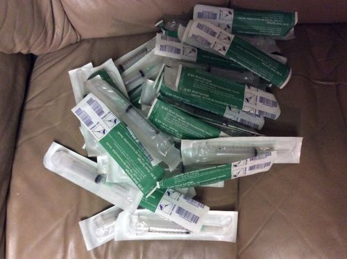 bd 10 ml syringe luer-lok tip with precision glide needle sterile lot of 40