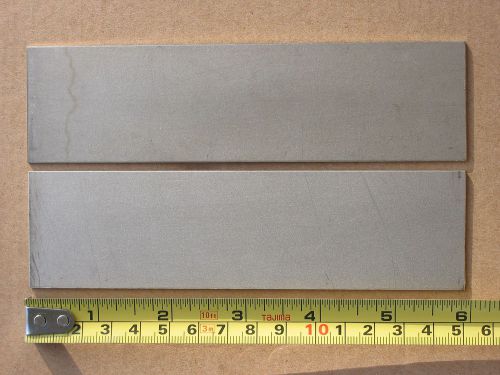 2 pcs of VT1-0 Grade 2 soft titanium sheet plate 15.1 x 4.0 cm, 1.1 mm thick