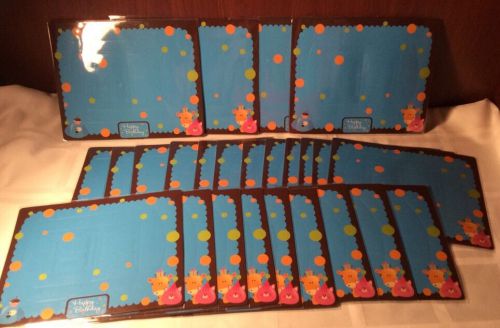 Displays2go 4-Piece Magnet Frames for Childrens Birthday Blue Sets of 25