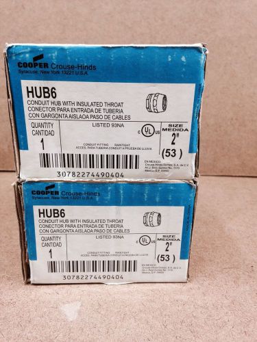 LOT 2 NEW CROUSE HINDS HUB6 CONDUIT HUB WITH INSULATED THROAT 2