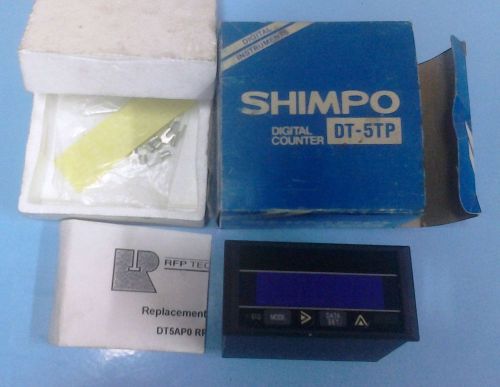 NEW Shimpo DT-5TP 1/8 DIN Digital Panel Tachometer / Programmable Counter  DT5TP