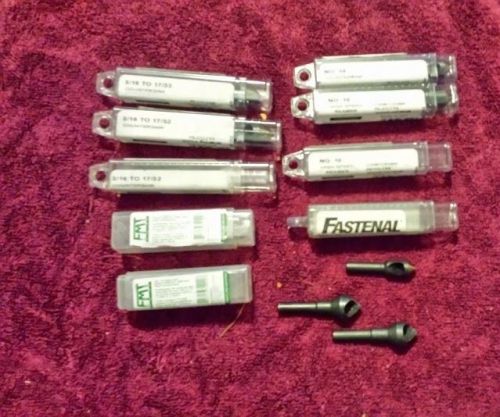 Lot Of 9 New Countersinks Deburrer 3/16 to 17/32 #10s