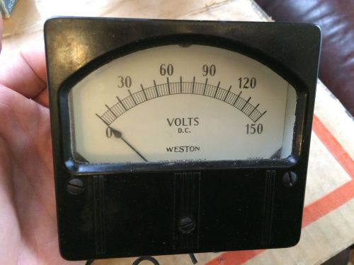Vintage Weston DC Volt Meter Model 861-57 Measures 0-150 Volts Gauge