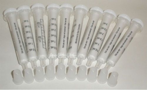 BAXA Oral Medicine Dose Syringe Dispenser 3cc/3mL Exacta-Med Baby -10- W/Cap USA