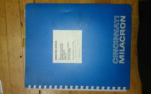 Cincinnati Monoset operating manual