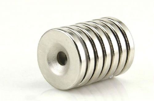 New 20pcs Small Disc Neodymium Magnets 20mm x 3mm Hole 5mm Rare Earth Neo N50